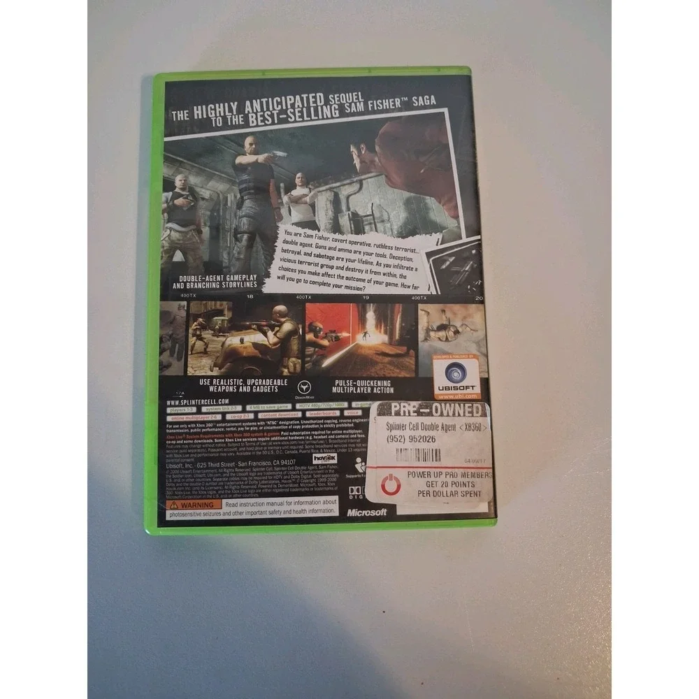 Tom Clancy's Splinter Cell: Double Agent (Xbox 360, 2006)